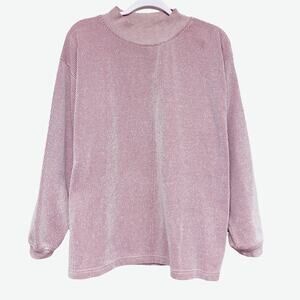 Vintage Relaxed Choices Womens Plus Size 20W Stripe Mockneck Sweater